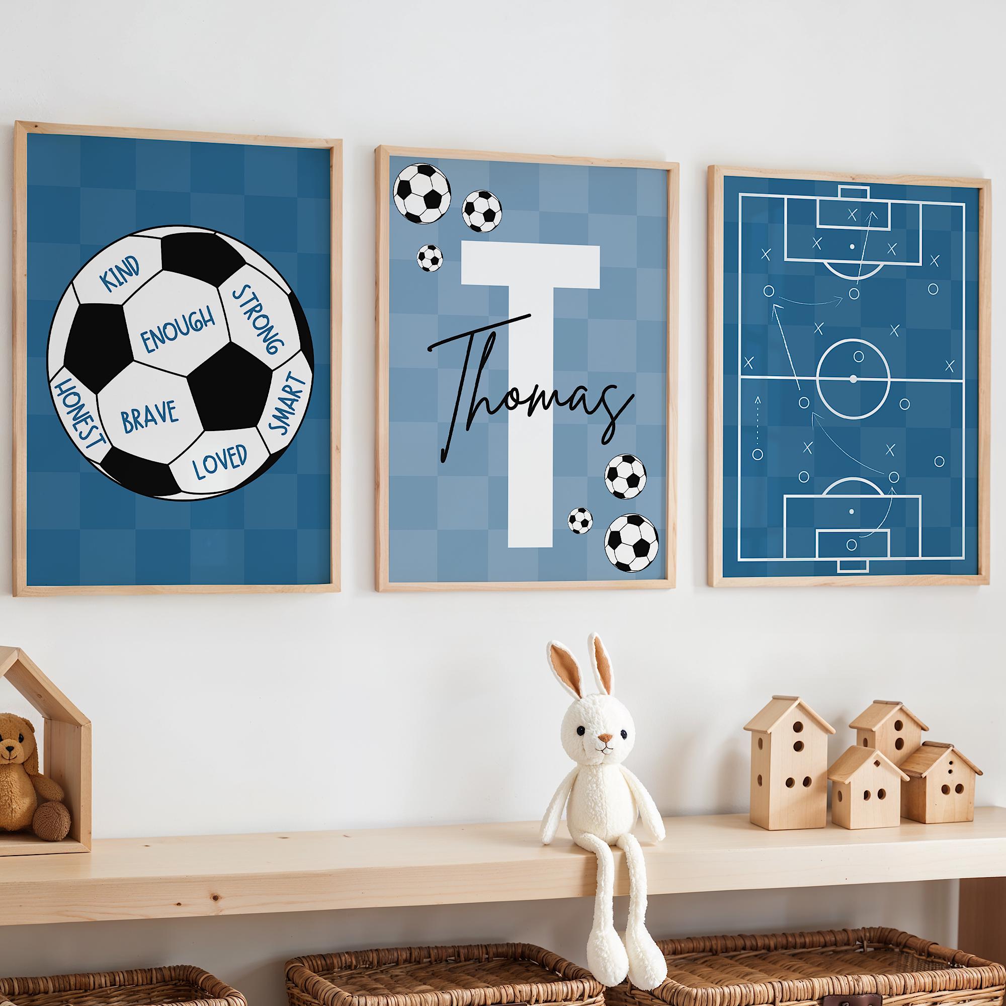 Personalized Name Box - Custom Soccer Wall Art Set Affirmation