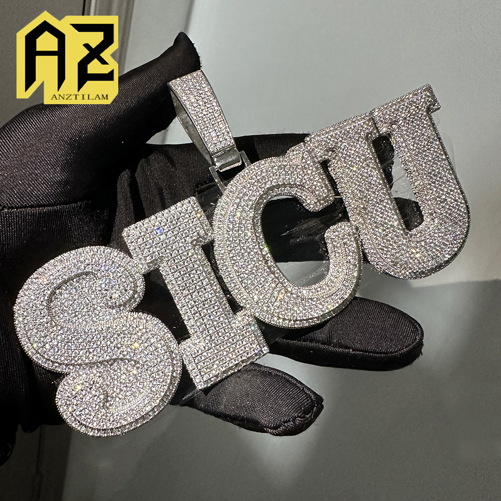 Name Necklace Custom - BIG Customized Name Letters Iced Out