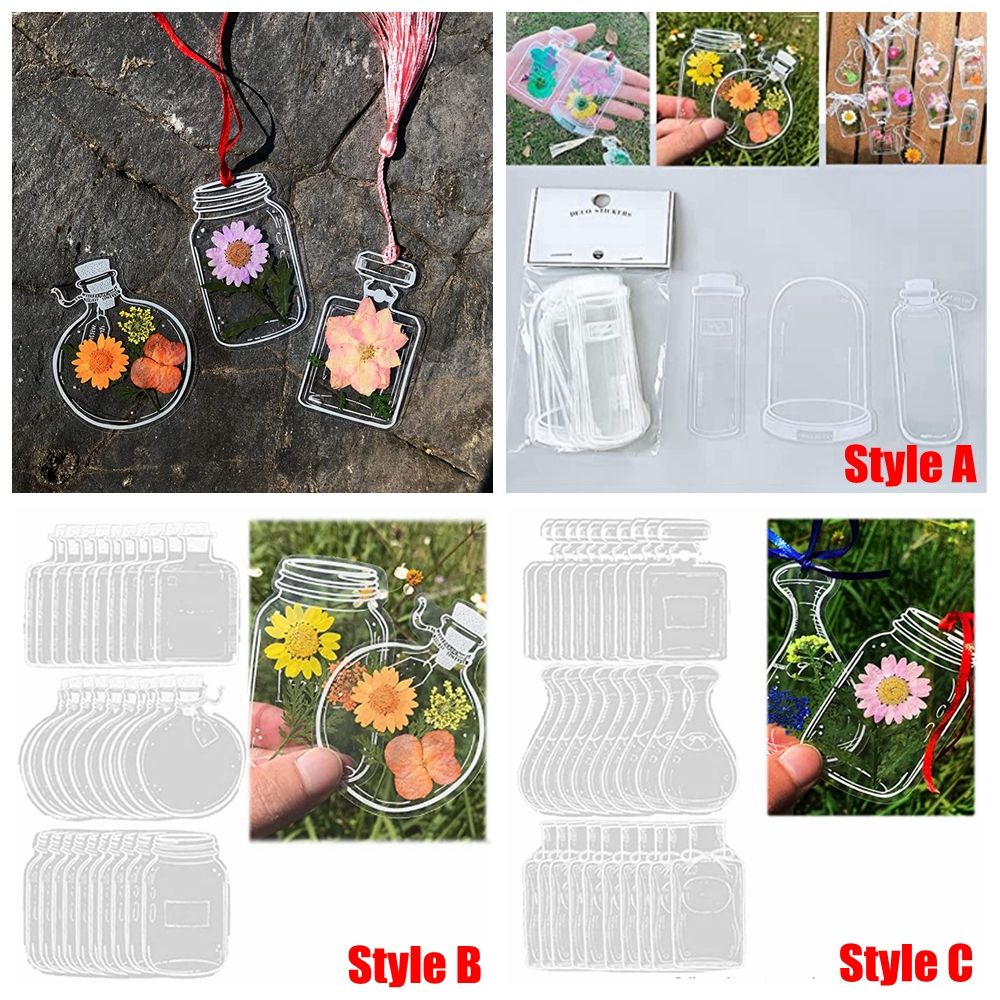 30Pcs DIY Transparent Dried Fl - Dried Flower Bookmark のレビューと価格