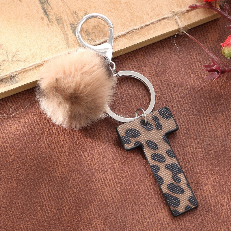 Fashion Leopard English Alphab - Monogram Keychain Leather のレビューと価格