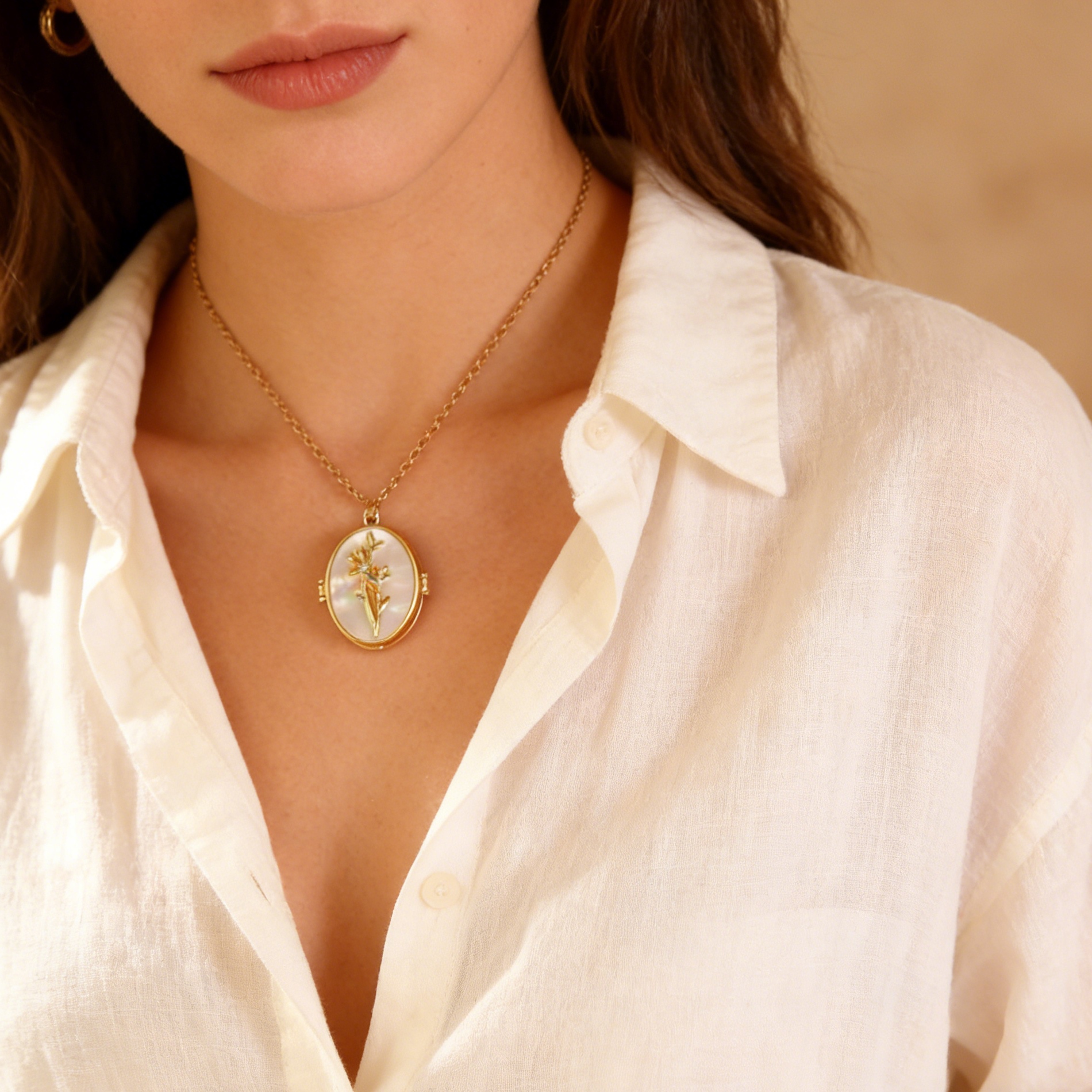 Diamon Birth Flower Custom Col - Birth Flower Necklace のレビューと価格