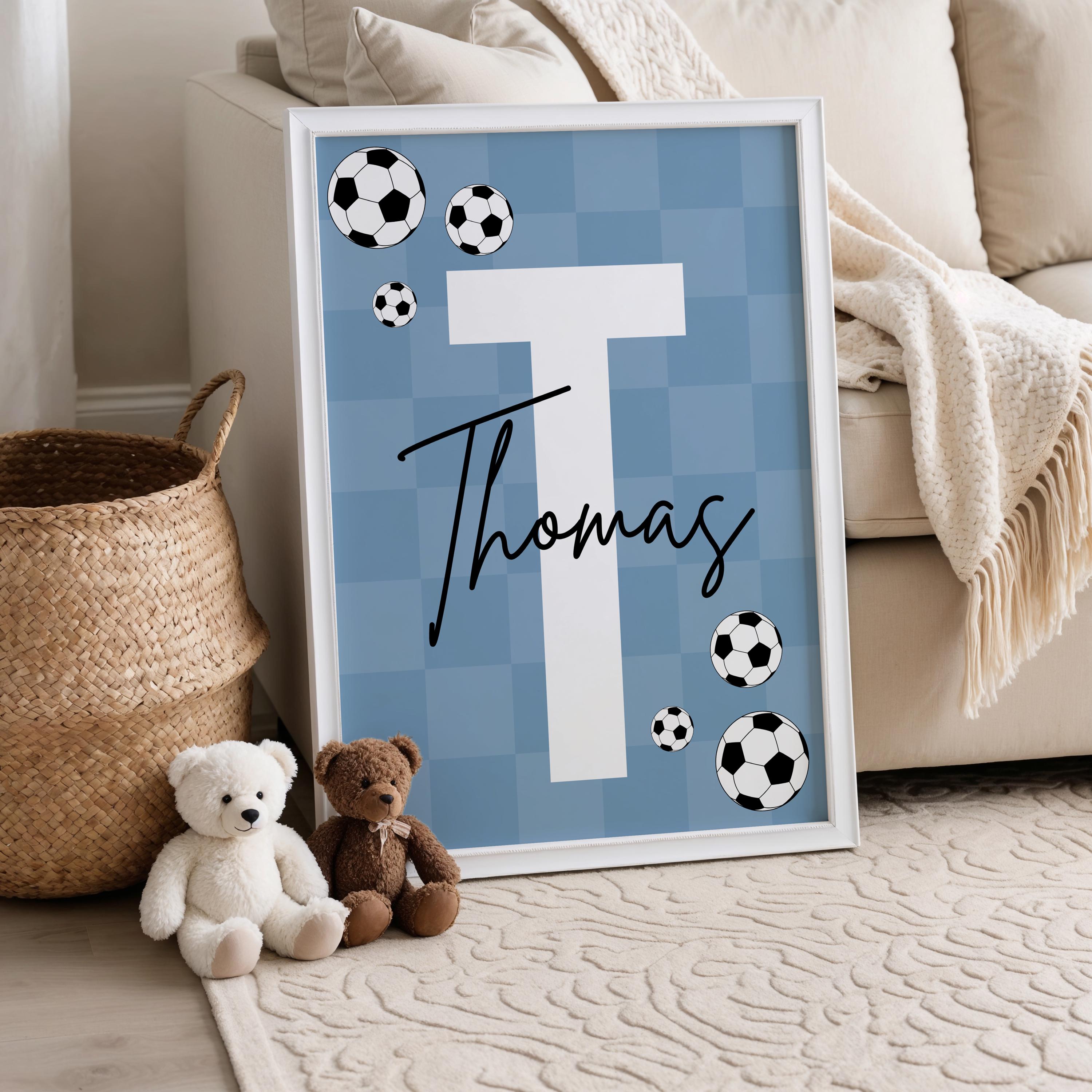 Custom Soccer Wall Art Set Aff - Personalized Name Box のレビューと価格