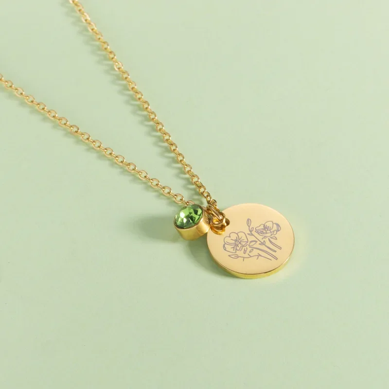 Birth Month Flowers Clipart Fl - Birth Flower Necklace のレビューと価格