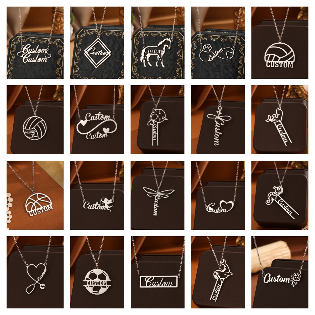 1pc Stainless Steel Customized - Name Necklace Custom のレビューと価格