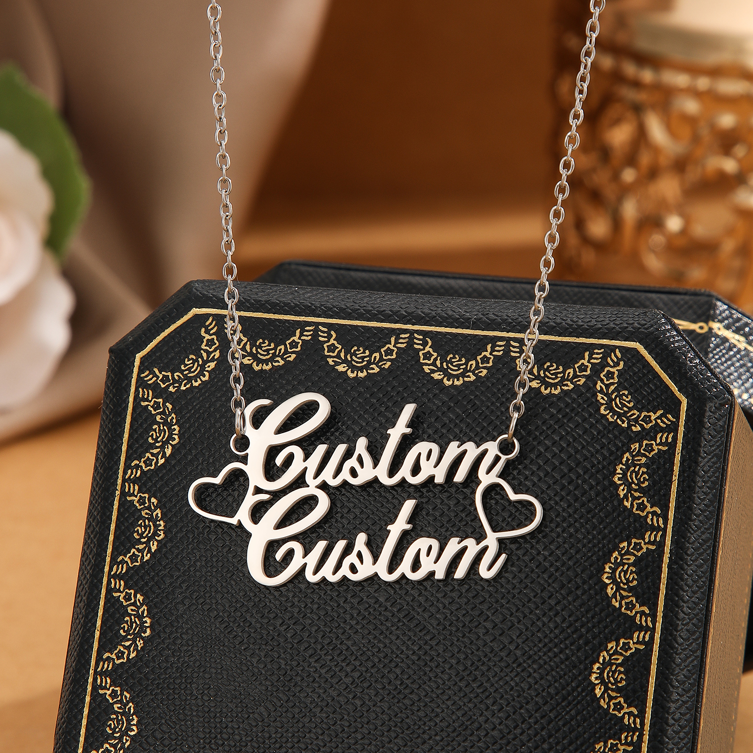 1pc Stainless Steel Customized - Name Necklace Custom のレビューと価格