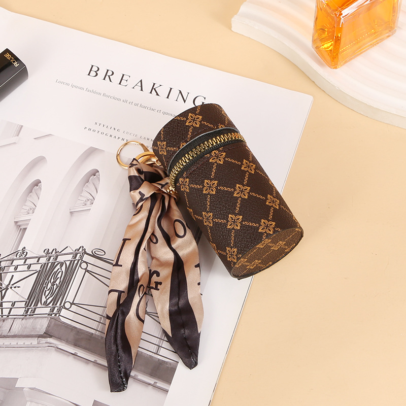 Scarf Pattern Lipstick Keychai - Monogram Keychain Leather のレビューと価格