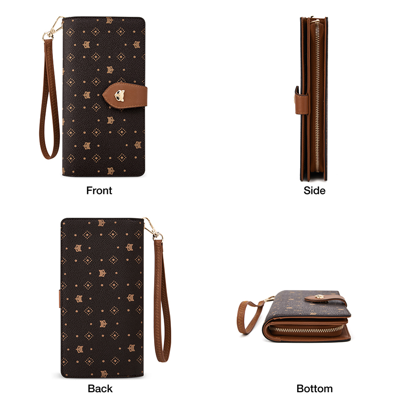 FOXER Women Long Wallet Card & - Monogram Keychain Leather のレビューと価格