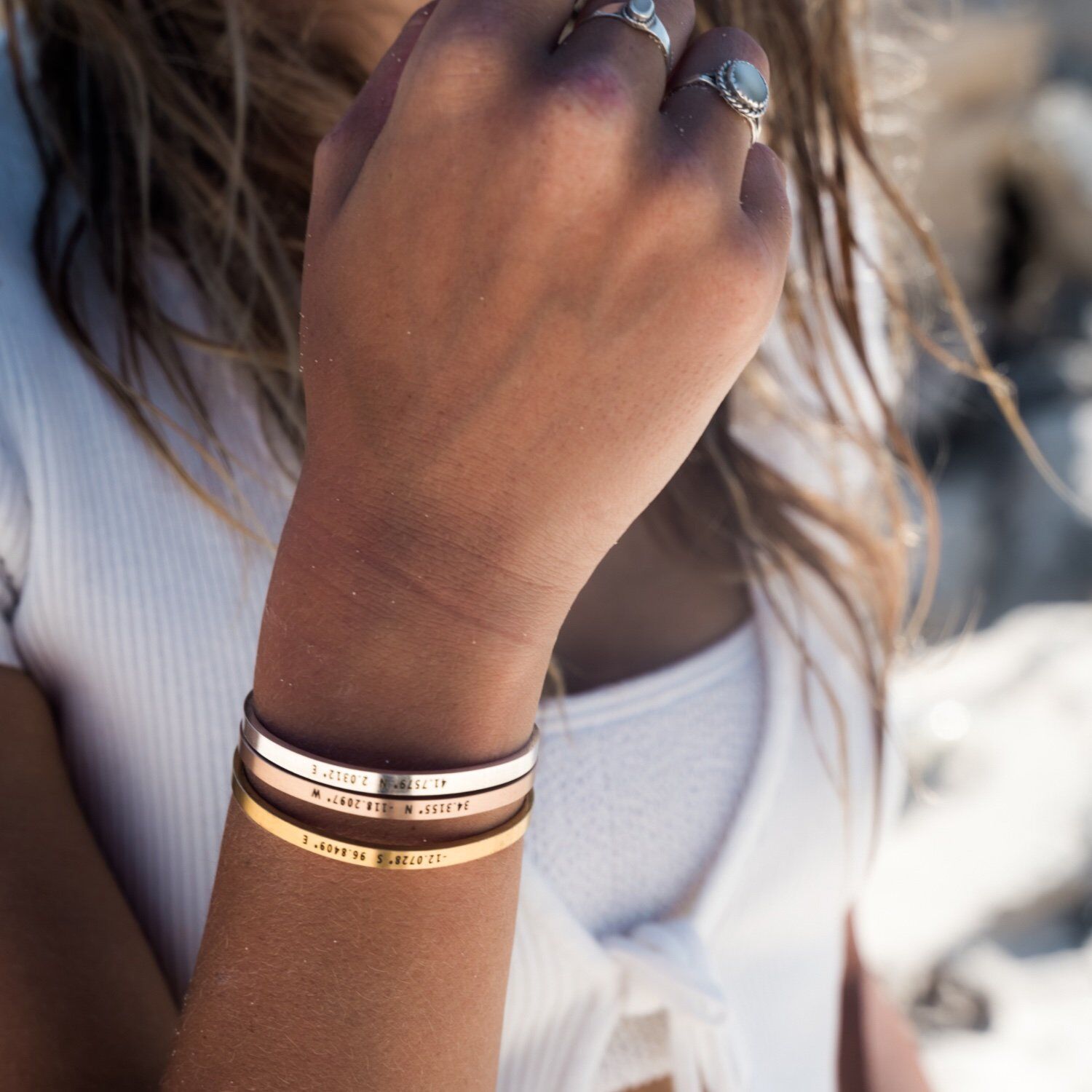 Customized Personalized 4mm Wi - Coordinates Bracelet のレビューと価格