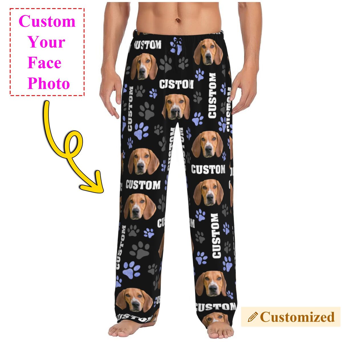 Men Custom Dog Photo Pajama Pa - Pet Portrait Custom のレビューと価格