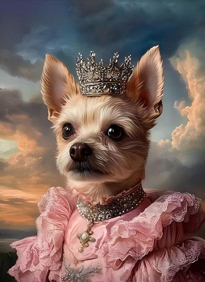 1PC Custom King Queen Dog Cat  - Pet Portrait Custom のレビューと価格