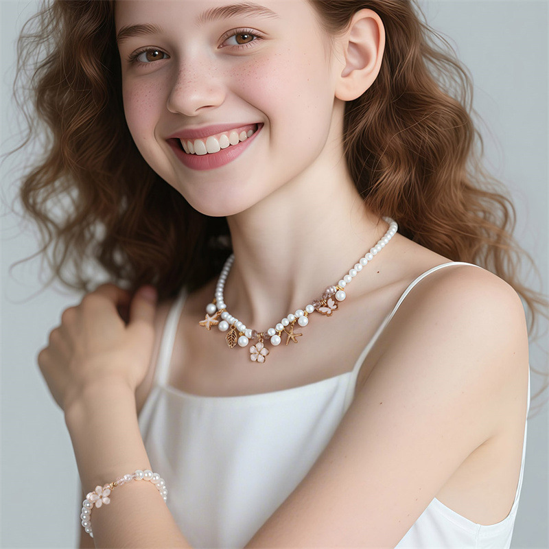 2pcs/set Ocean & Garden Faux P - Coordinates Bracelet のレビューと価格