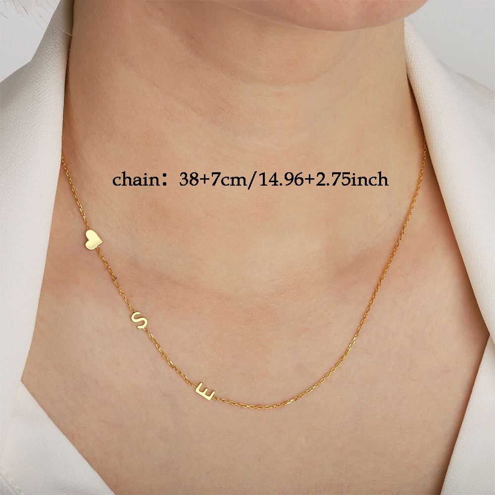 Custom Heart Sideways Letter I - Name Necklace Custom のレビューと価格