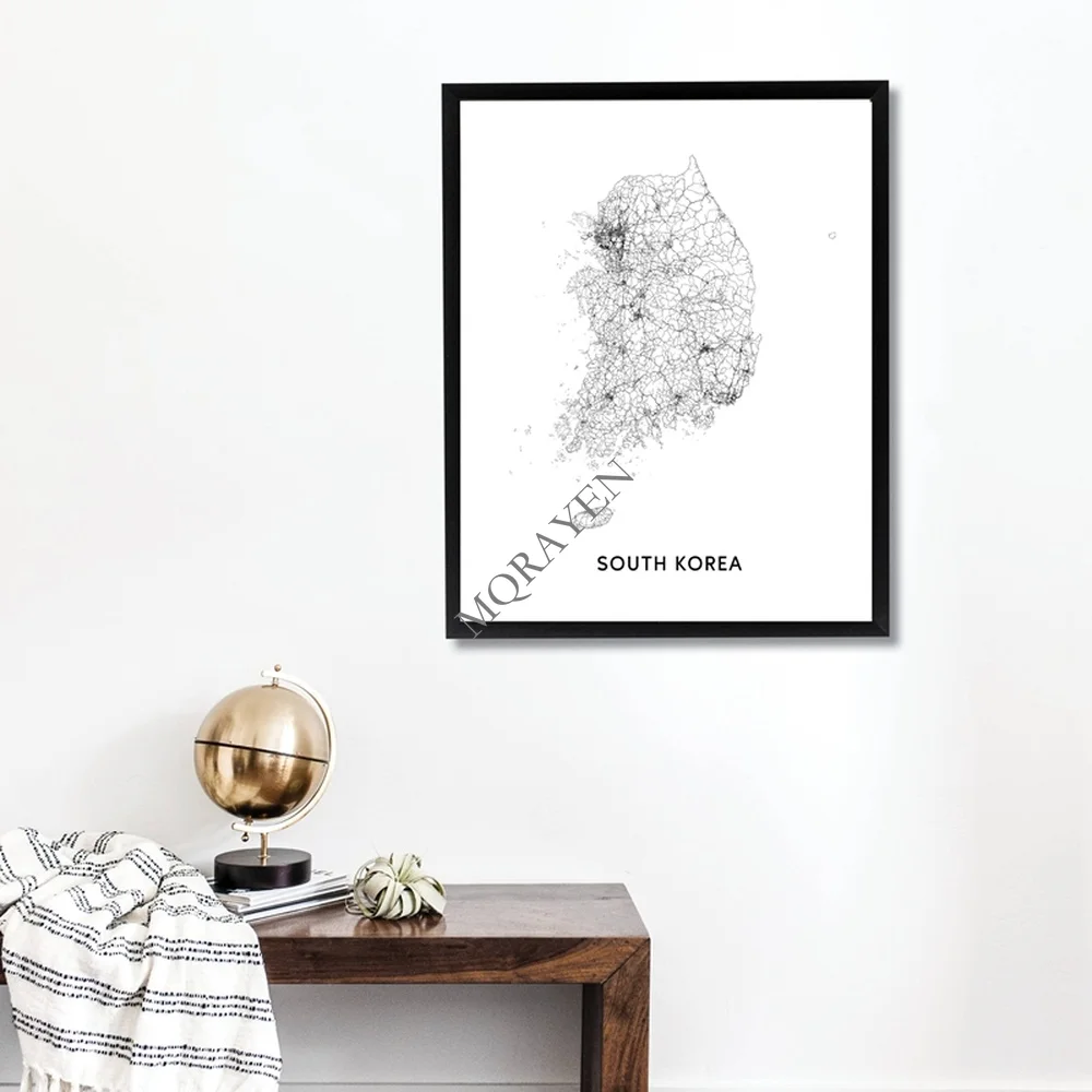 South Korea Map Black and Whit - Custom Star Map のレビューと価格