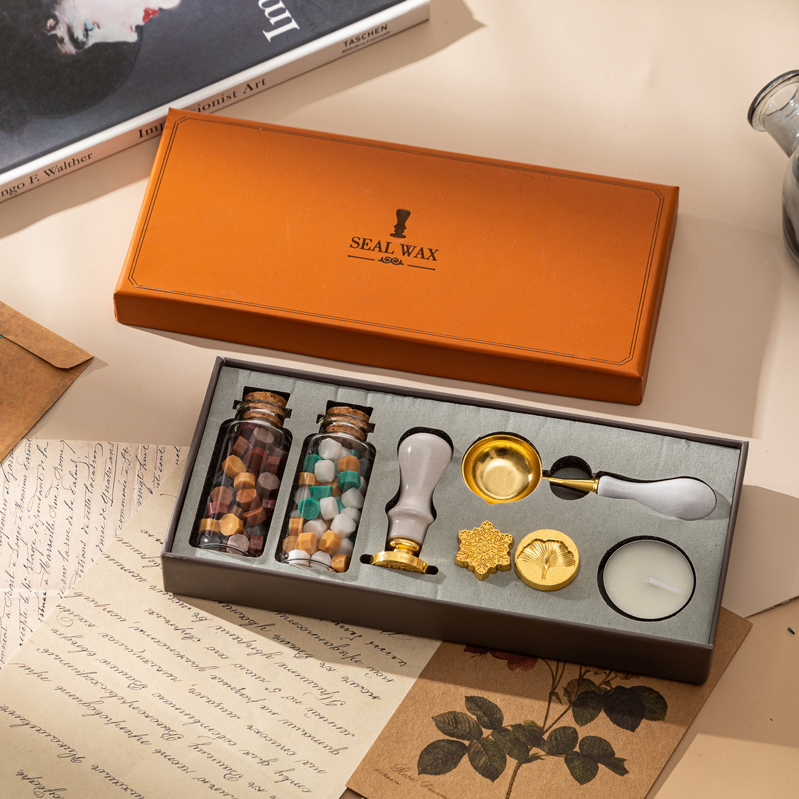 【HOT】Wax Seal Stamp Kit with 3 - Wax Seal Letter Kit のレビューと価格