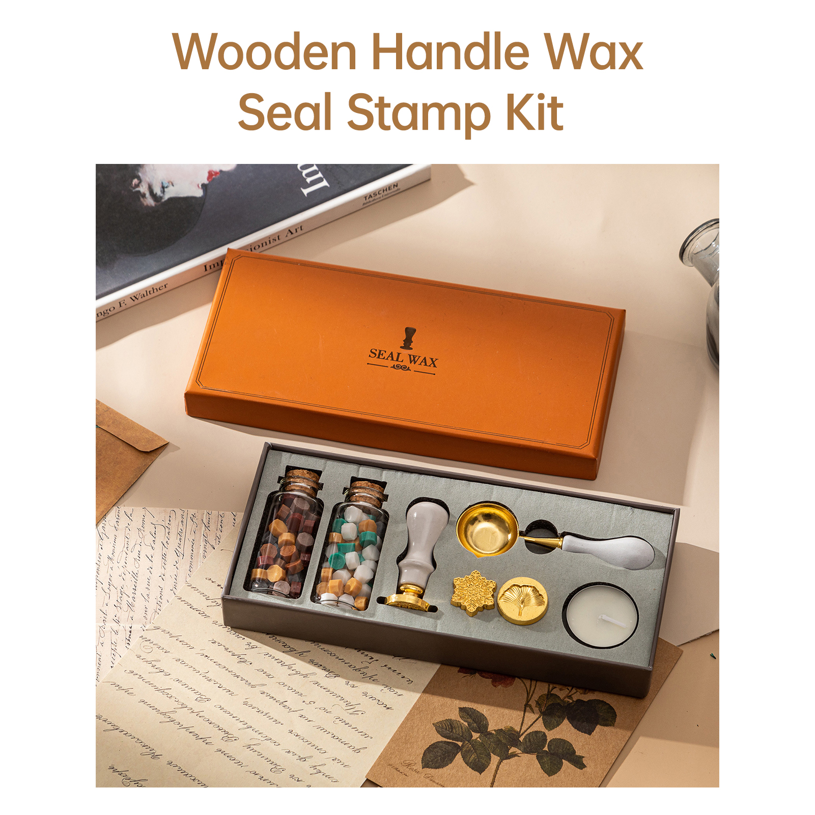 【HOT】Wax Seal Stamp Kit with 3 - Wax Seal Letter Kit のレビューと価格