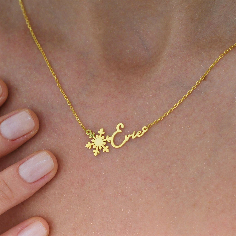 Custom Simple Name Necklace St - Birth Flower Necklace のレビューと価格