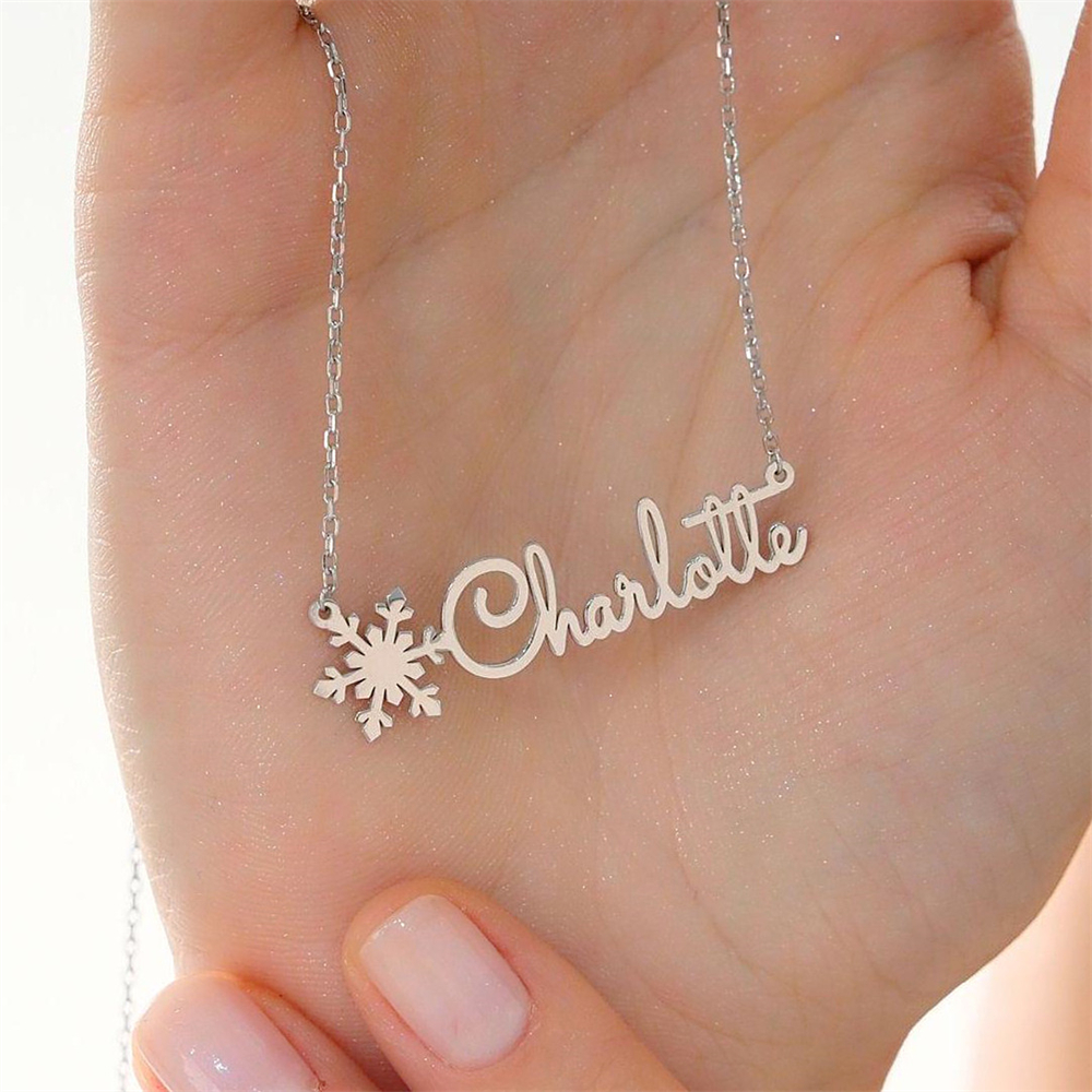 Custom Simple Name Necklace St - Birth Flower Necklace のレビューと価格