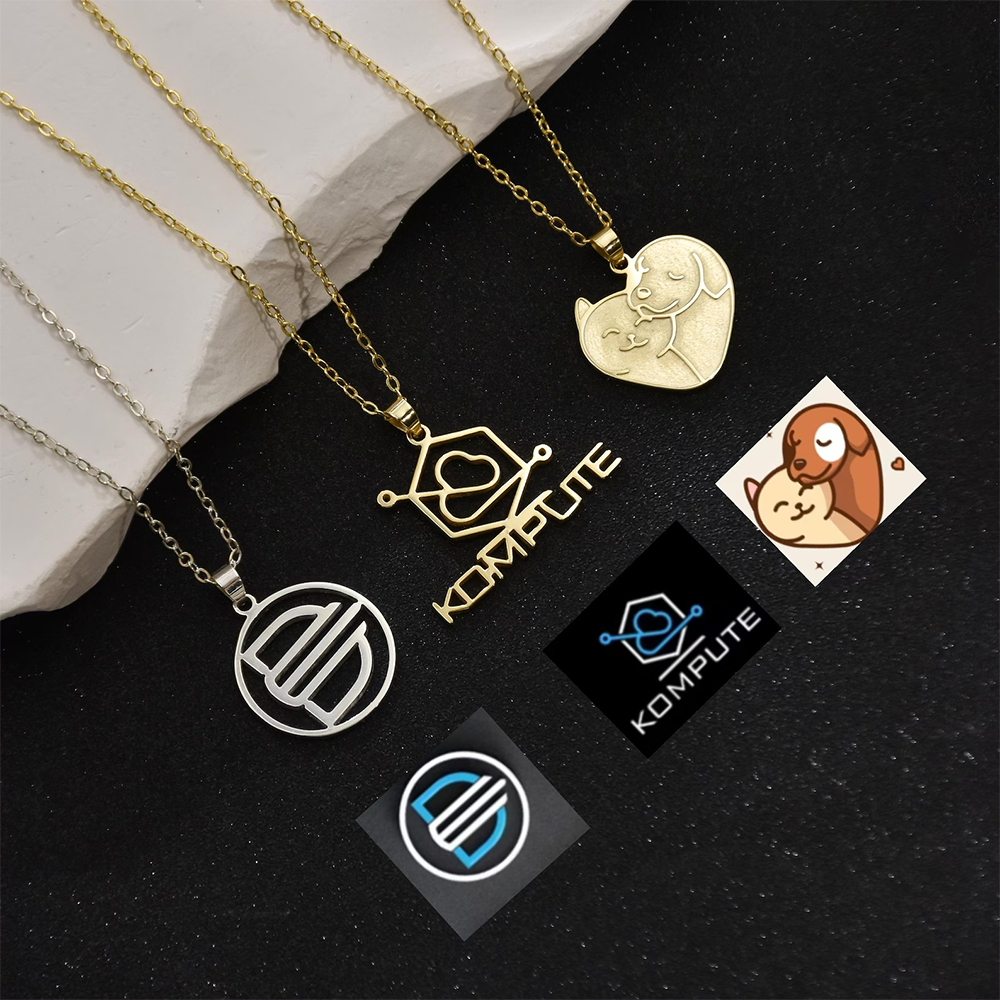 Custom Company Logo Necklace P - Name Necklace Custom のレビューと価格