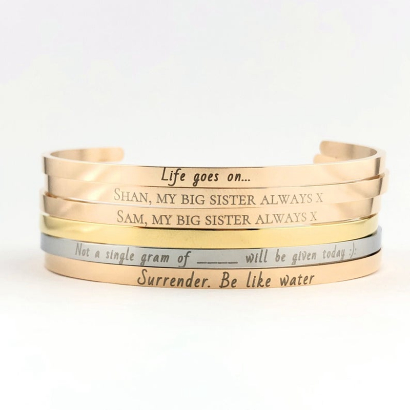 4mm Customized Personality Eng - Coordinates Bracelet のレビューと価格
