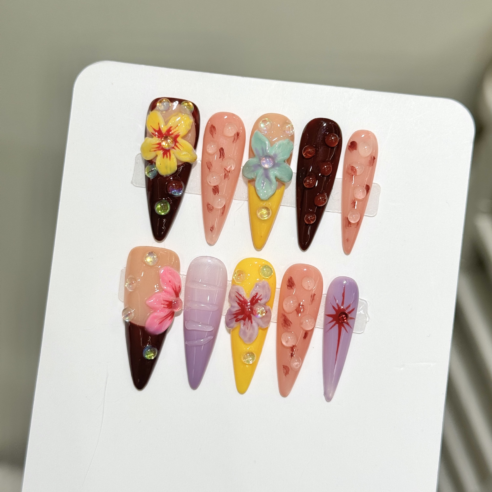 10pcs Handmade Summer Press on - Pressed Flower Art のレビューと価格