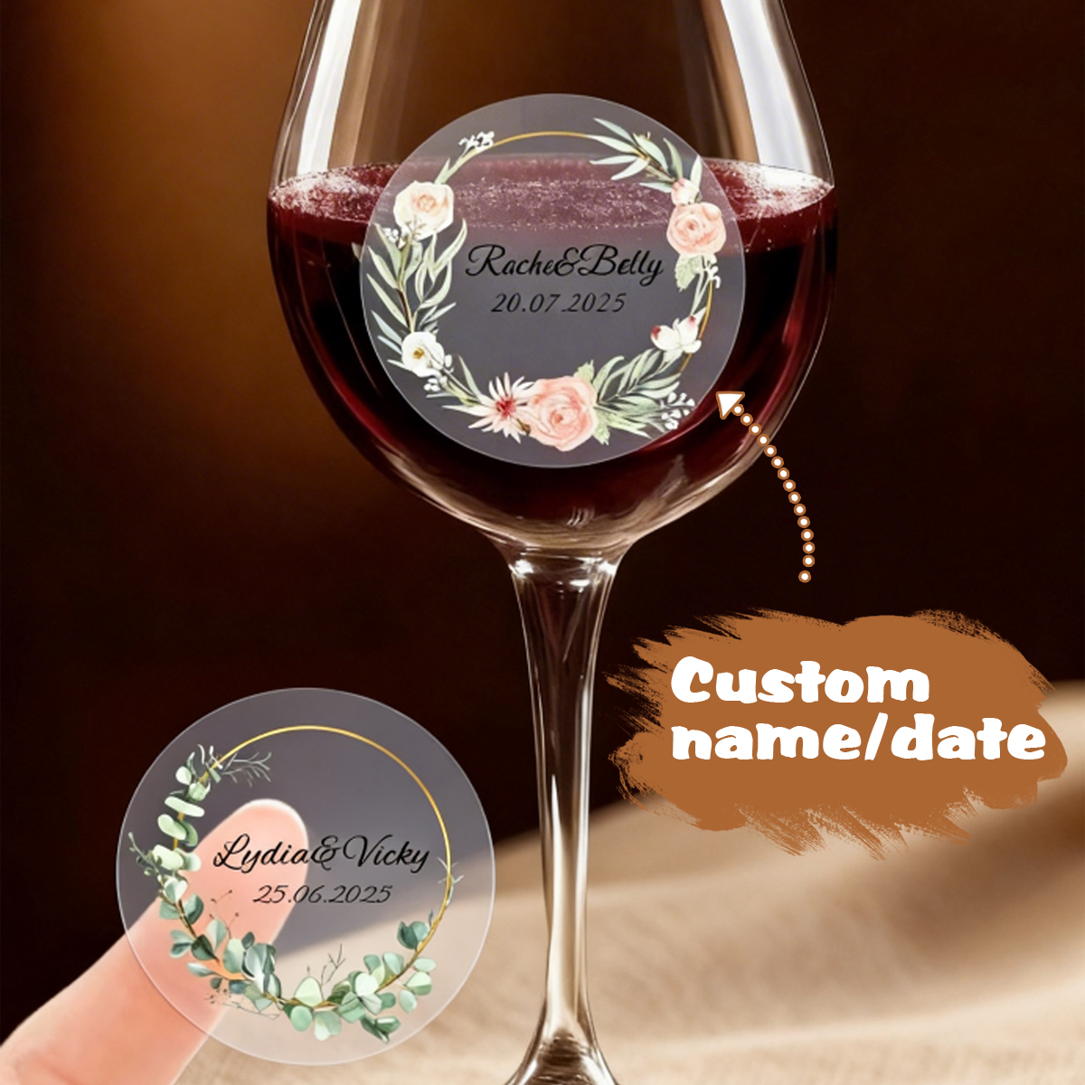 54-540Pcs Clear Personalized W - Personalised Candle Label のレビューと価格