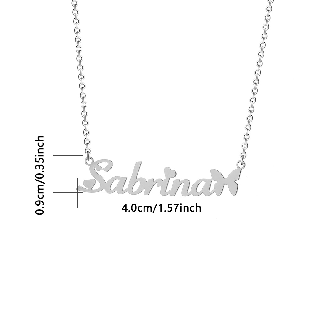 1pc Personalized Butterfly Nam - Name Necklace Custom のレビューと価格