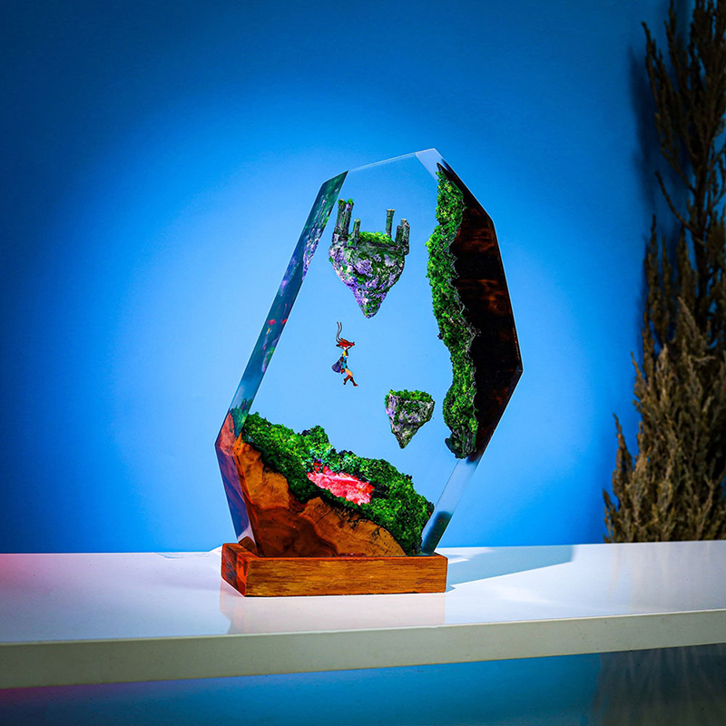 Resin Table Lamp Sky Island Mo - Custom Night Sky のレビューと価格