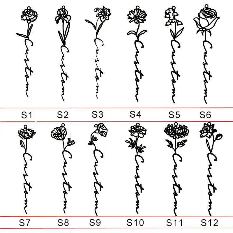 Goxijite Customized Rose Neckl - Birth Flower Necklace のレビューと価格