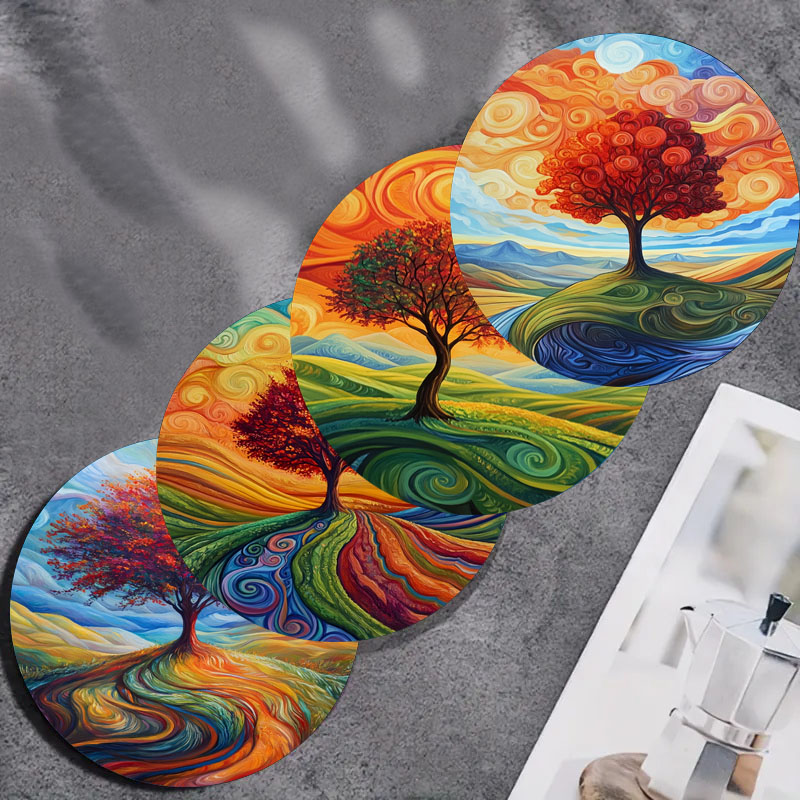 4 tree print coasters, suitabl - Family Tree Print のレビューと価格