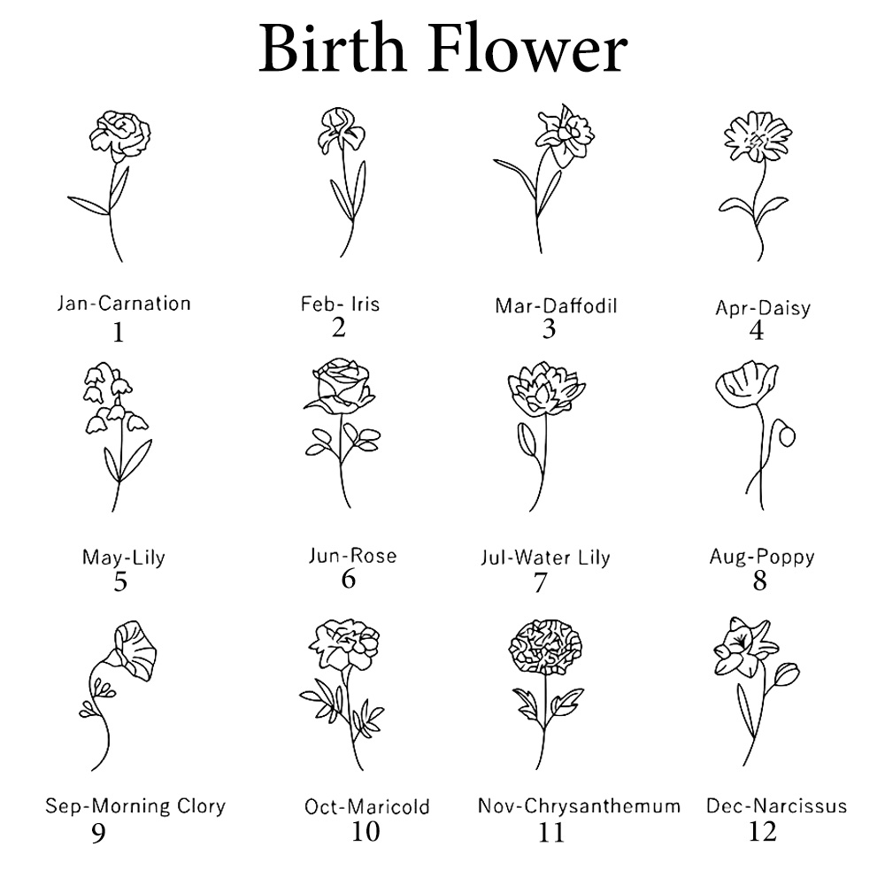Haiyufly Custom Name Necklace  - Birth Flower Necklace のレビューと価格