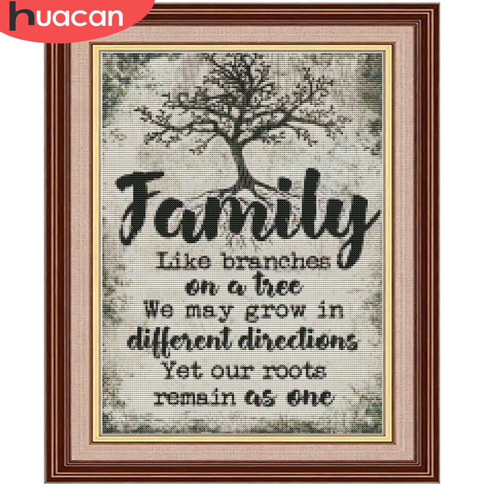 HUACAN  11CT Cross Stitch Comp - Family Tree Print のレビューと価格