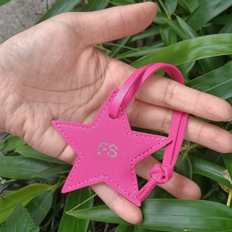 1PCS Free initials five pointe - Monogram Keychain Leather のレビューと価格