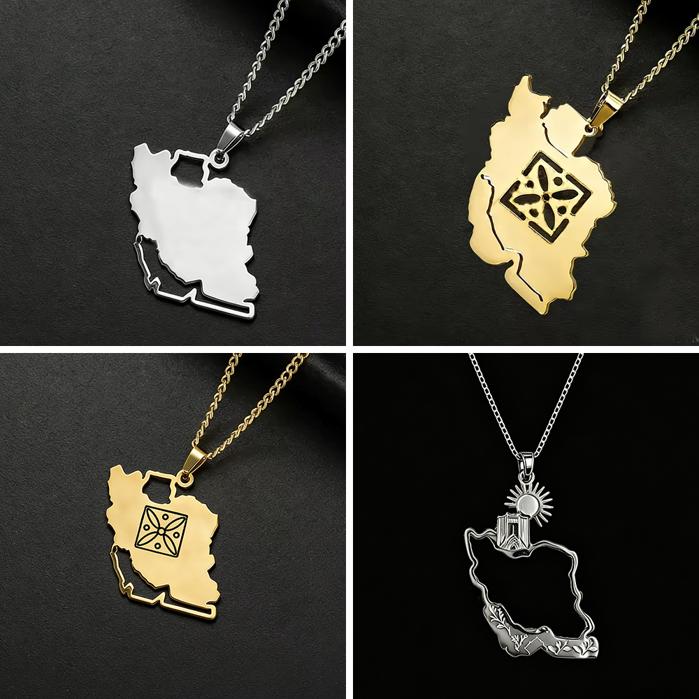 Lucktune Iran Map Pendant Neck - Custom Star Map のレビューと価格
