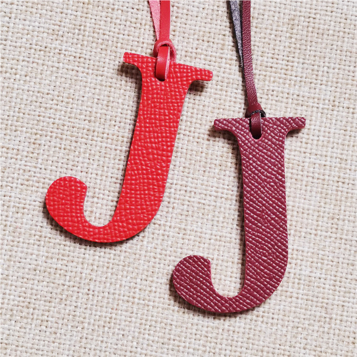 English Letter H I J K L M N A - Monogram Keychain Leather のレビューと価格