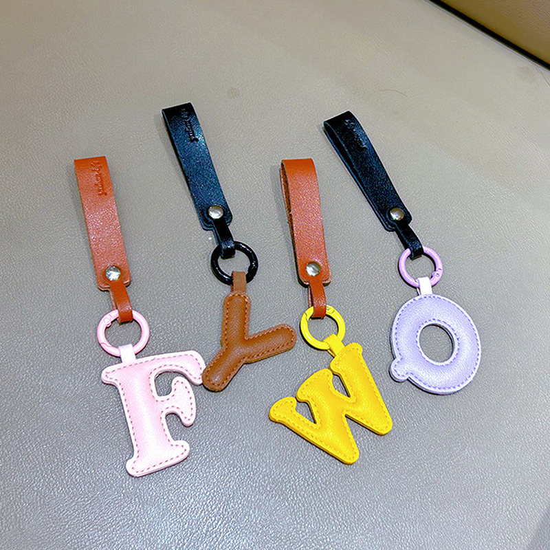 A To Z PU Leather Initial Lett - Monogram Keychain Leather のレビューと価格
