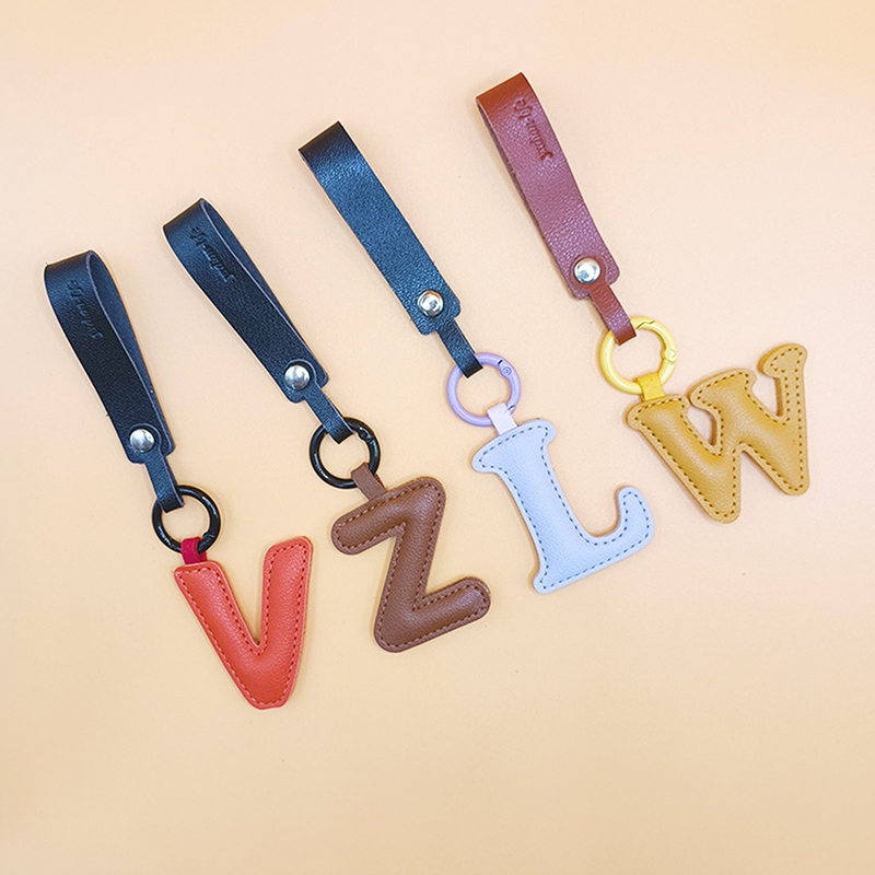 A To Z PU Leather Initial Lett - Monogram Keychain Leather のレビューと価格