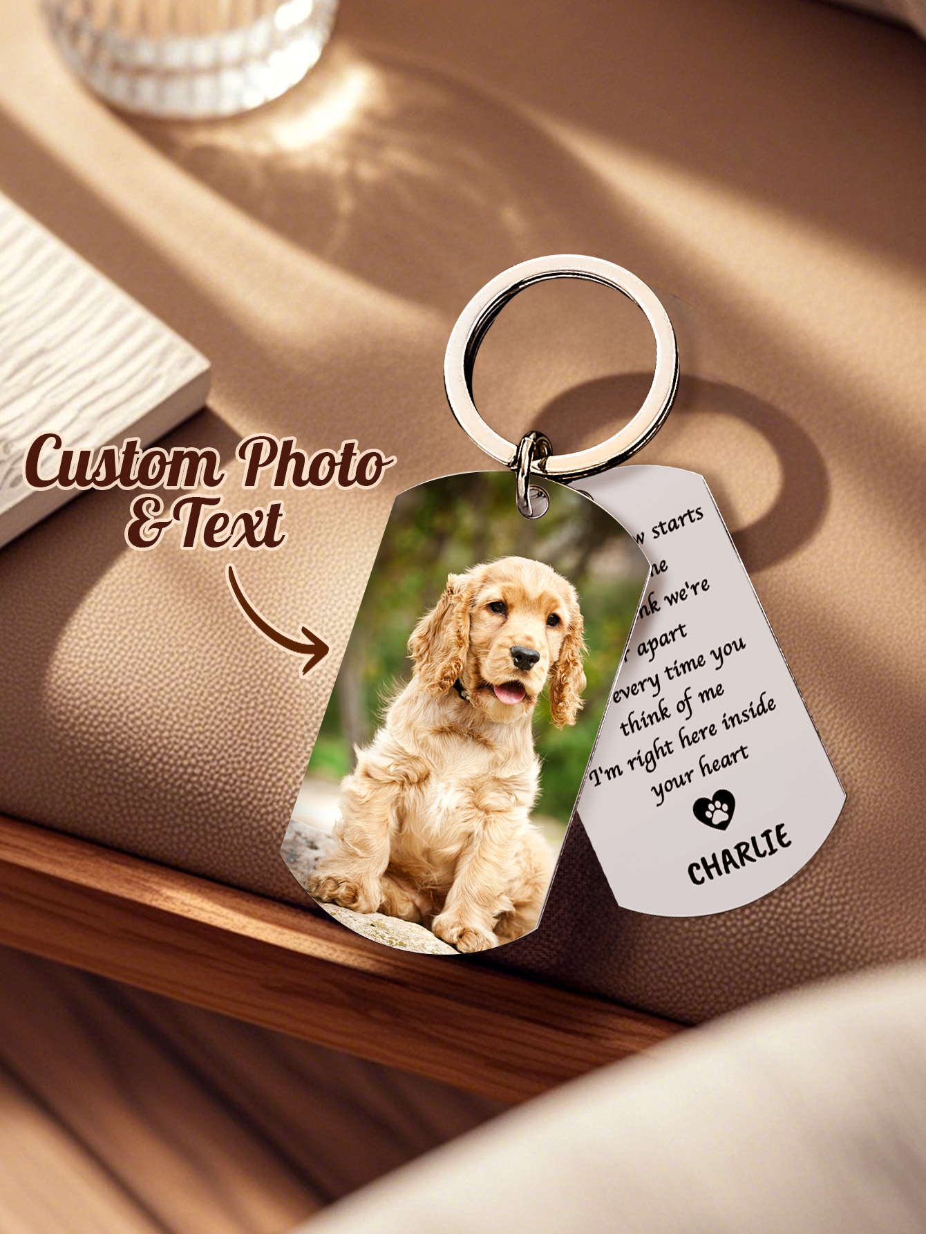Personalized Pet Photo Keychai - Pet Portrait Custom のレビューと価格