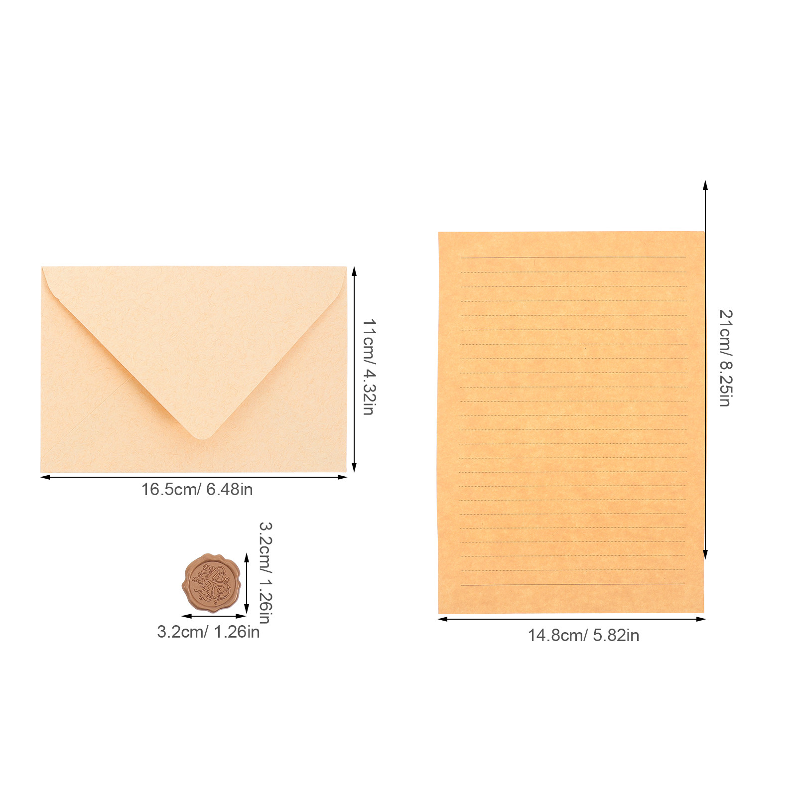 1Set Letter Writing Set Vintag - Wax Seal Letter Kit のレビューと価格