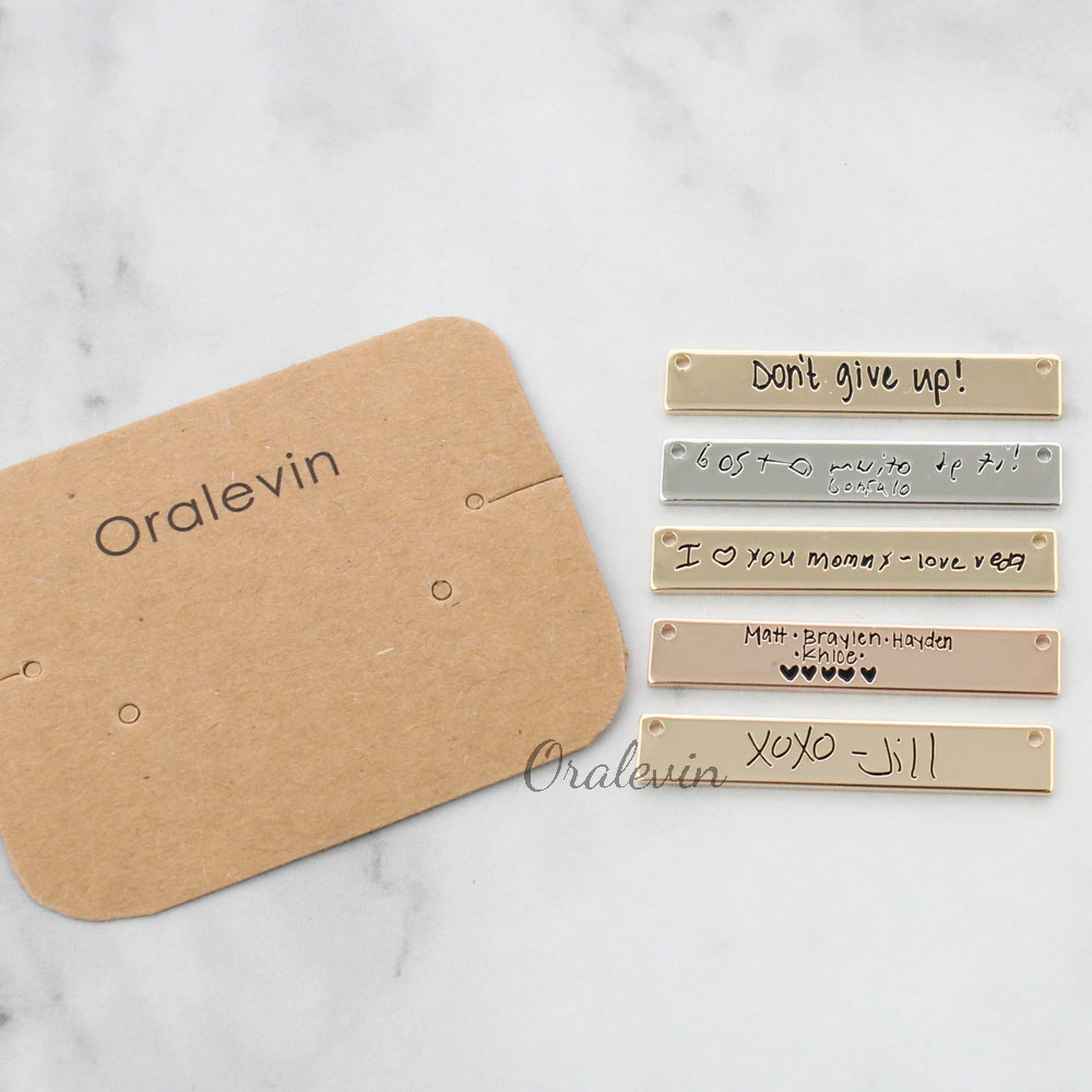 Personalized Custom Actual Han - Handwriting Necklace Bar のレビューと価格