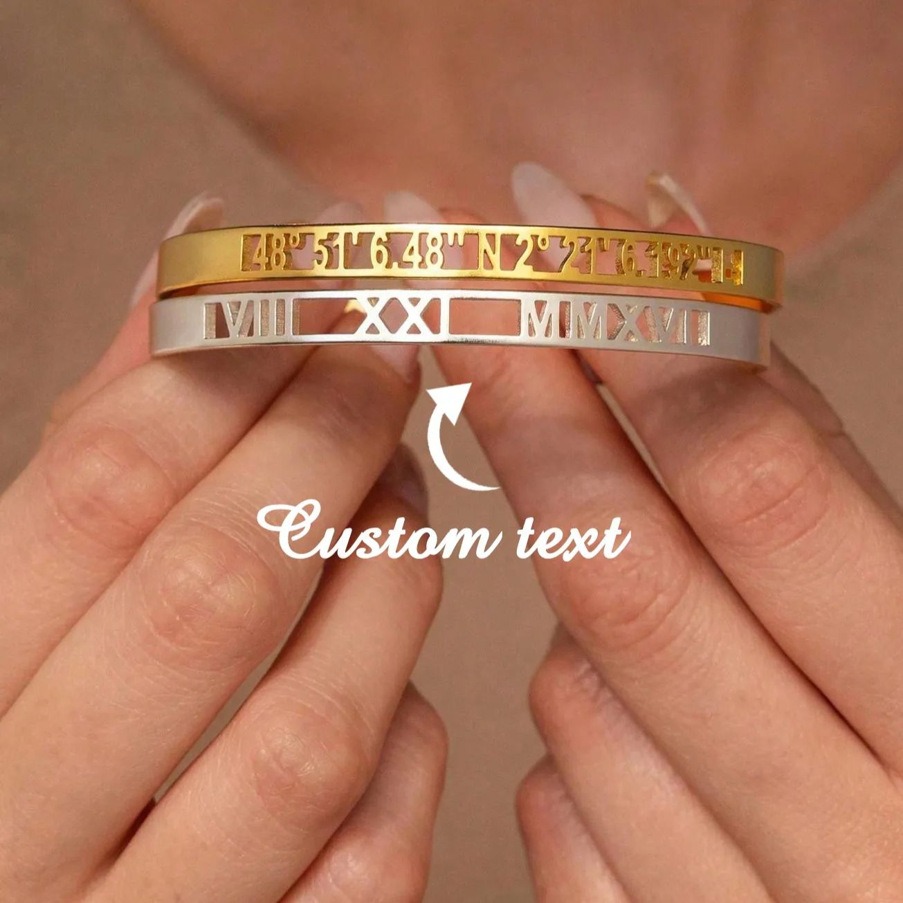 Custom Date Coordinate Roman N - Coordinates Bracelet のレビューと価格