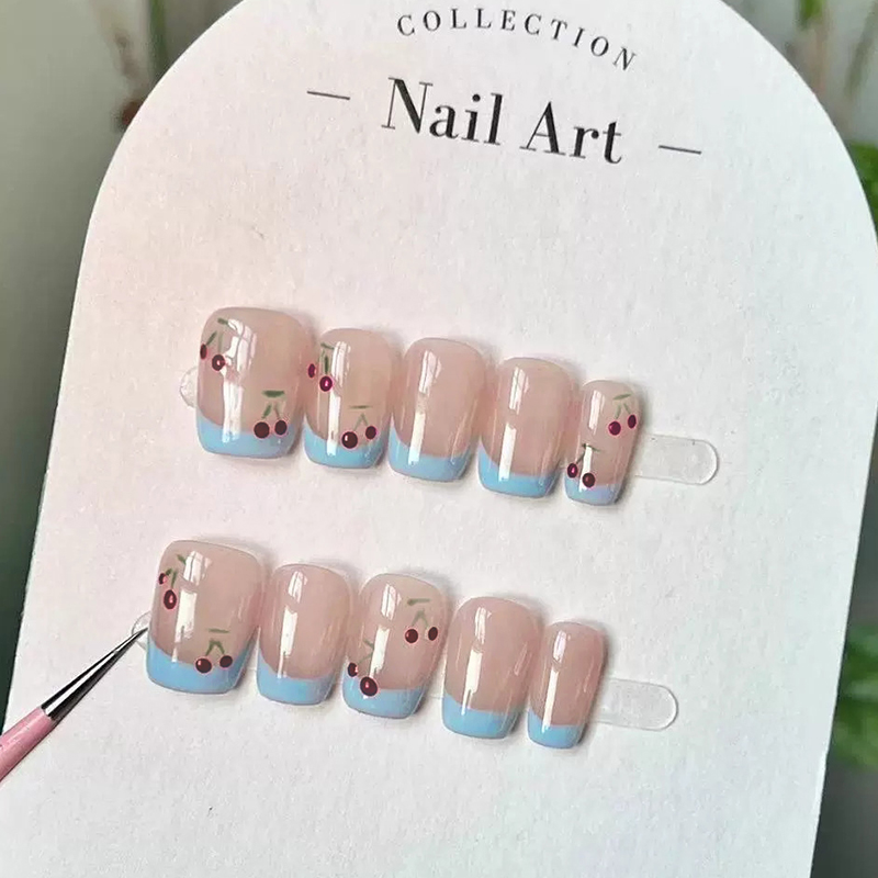 Handmade Press on Nails Summer - Pressed Flower Art のレビューと価格