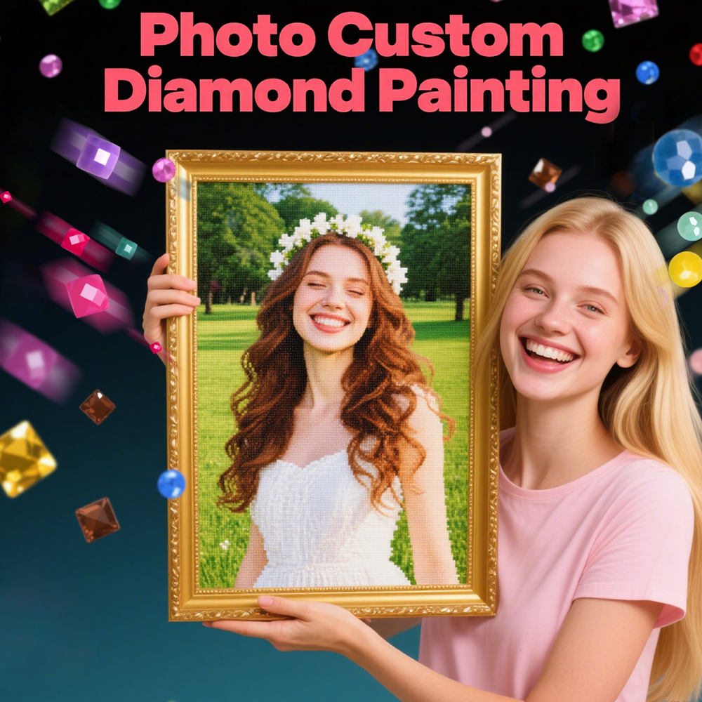 HUACAN Full Kits Diamond Paint - Photo Mosaic Print のレビューと価格