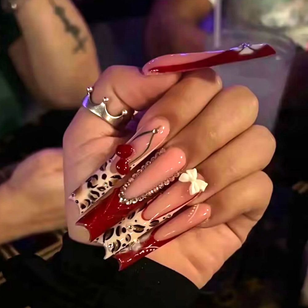 24pcs Wearable Press on Nails  - Pressed Flower Art のレビューと価格