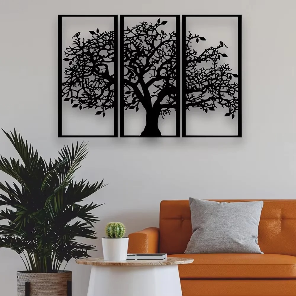 3Pcs Family Tree Metal Wall De - Family Tree Print のレビューと価格