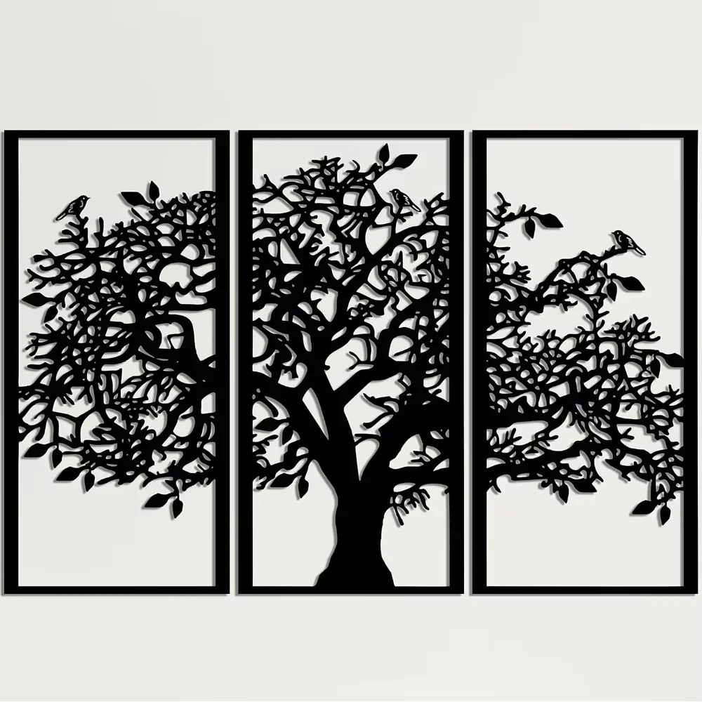 3Pcs Family Tree Metal Wall De - Family Tree Print のレビューと価格