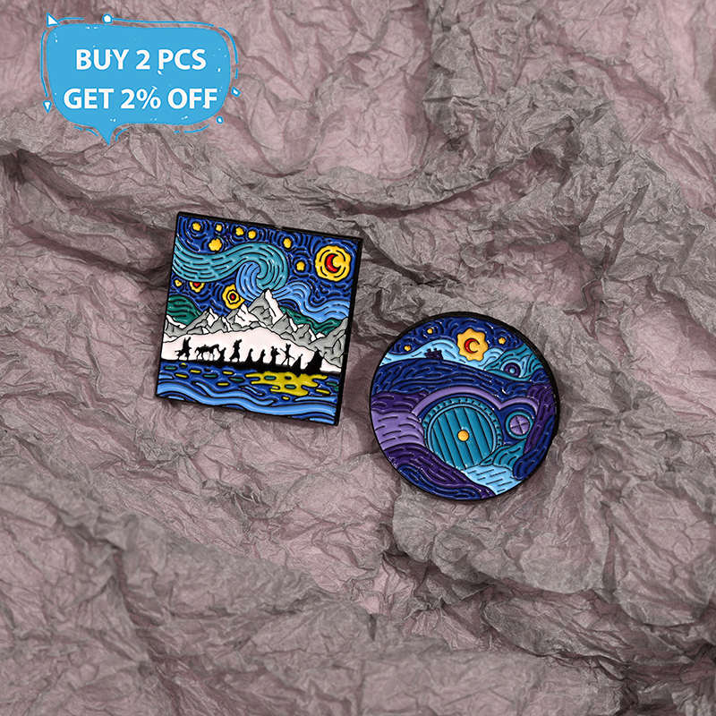 Night Sky Oil Painting Enamel  - Custom Night Sky のレビューと価格