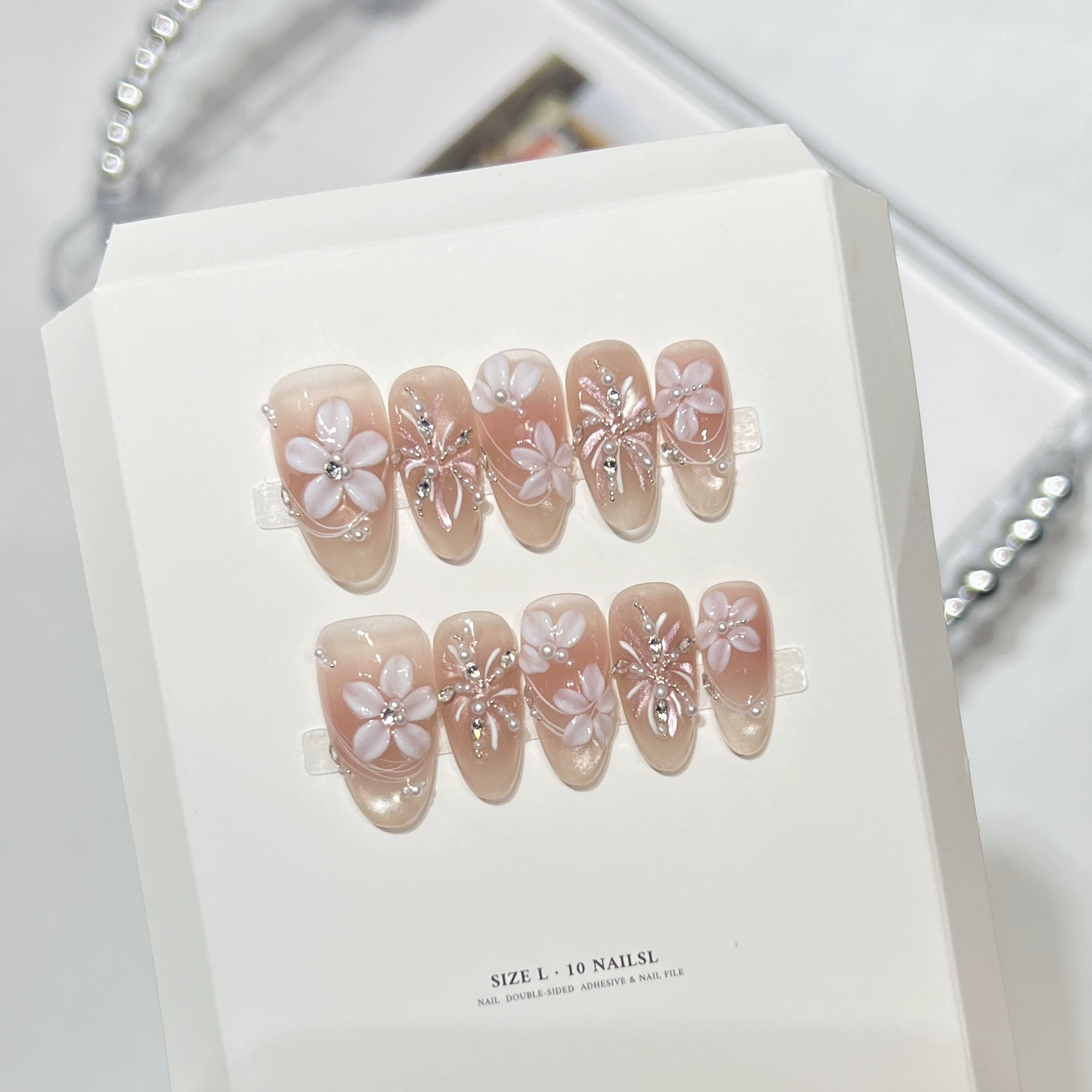 10Pcs Milky Nude Gentle Handma - Pressed Flower Art のレビューと価格