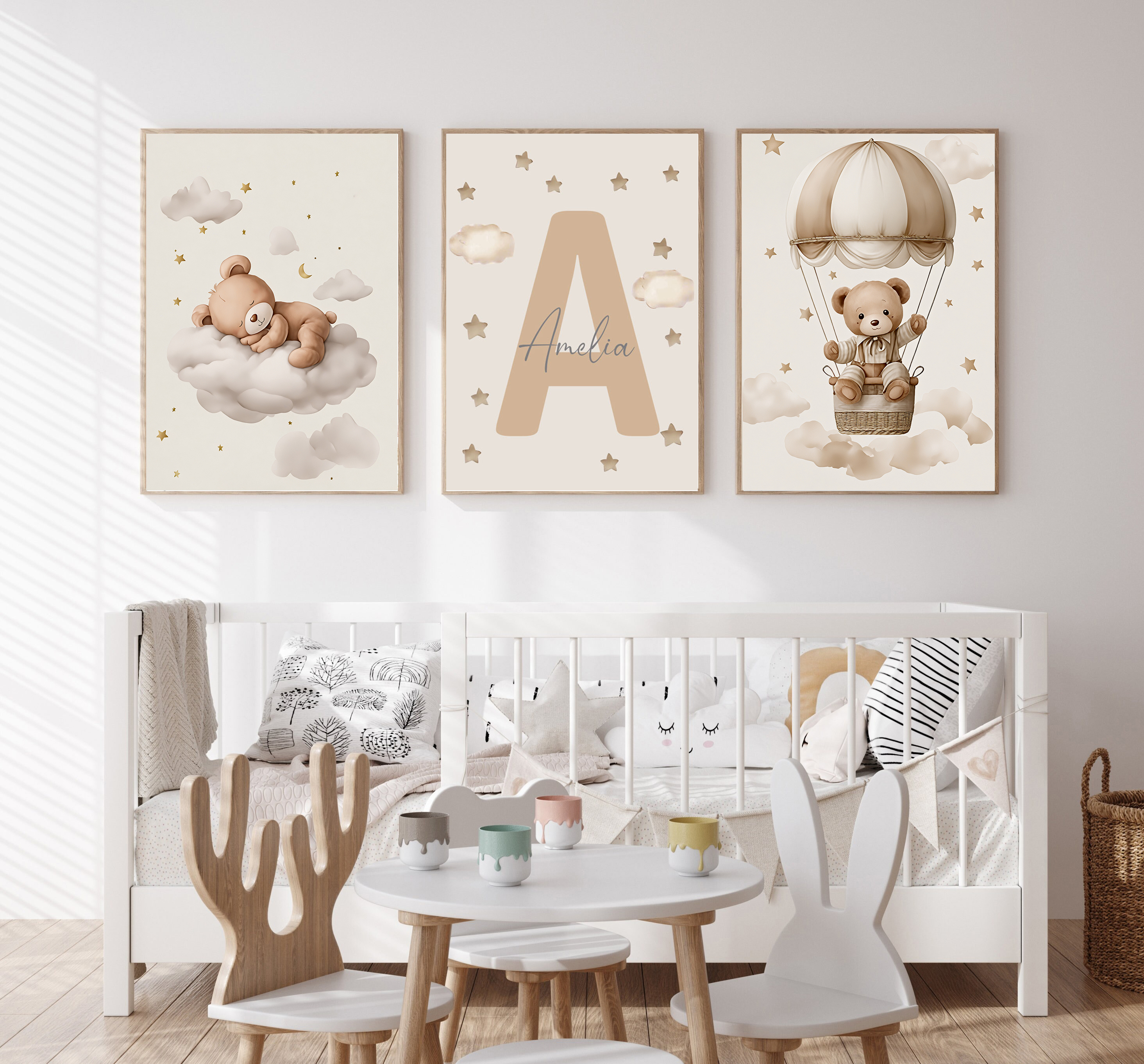 3pcs/set Bohemian Teddy Bear A - Personalized Name Box のレビューと価格