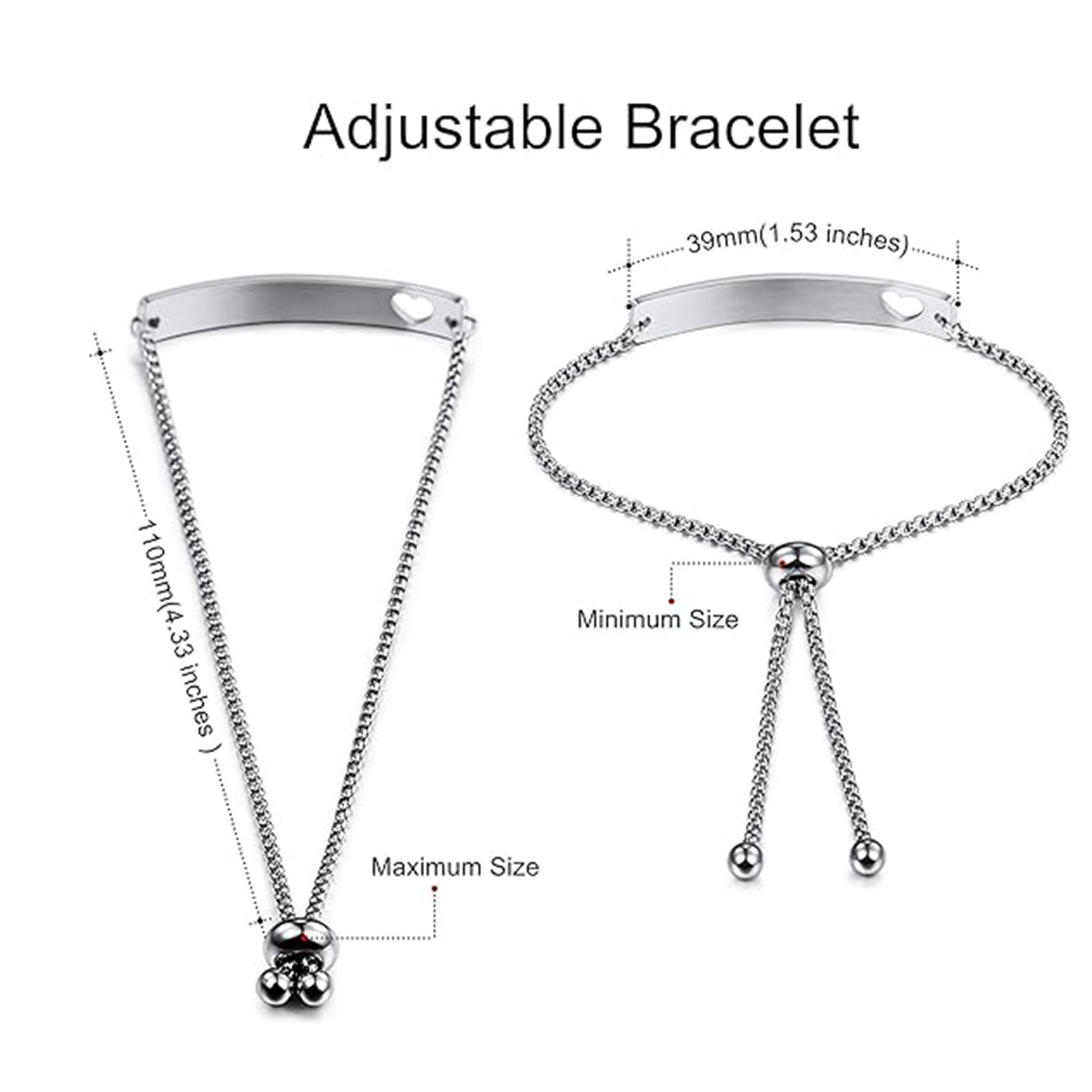 Personalized Engraved Bar Brac - Coordinates Bracelet のレビューと価格