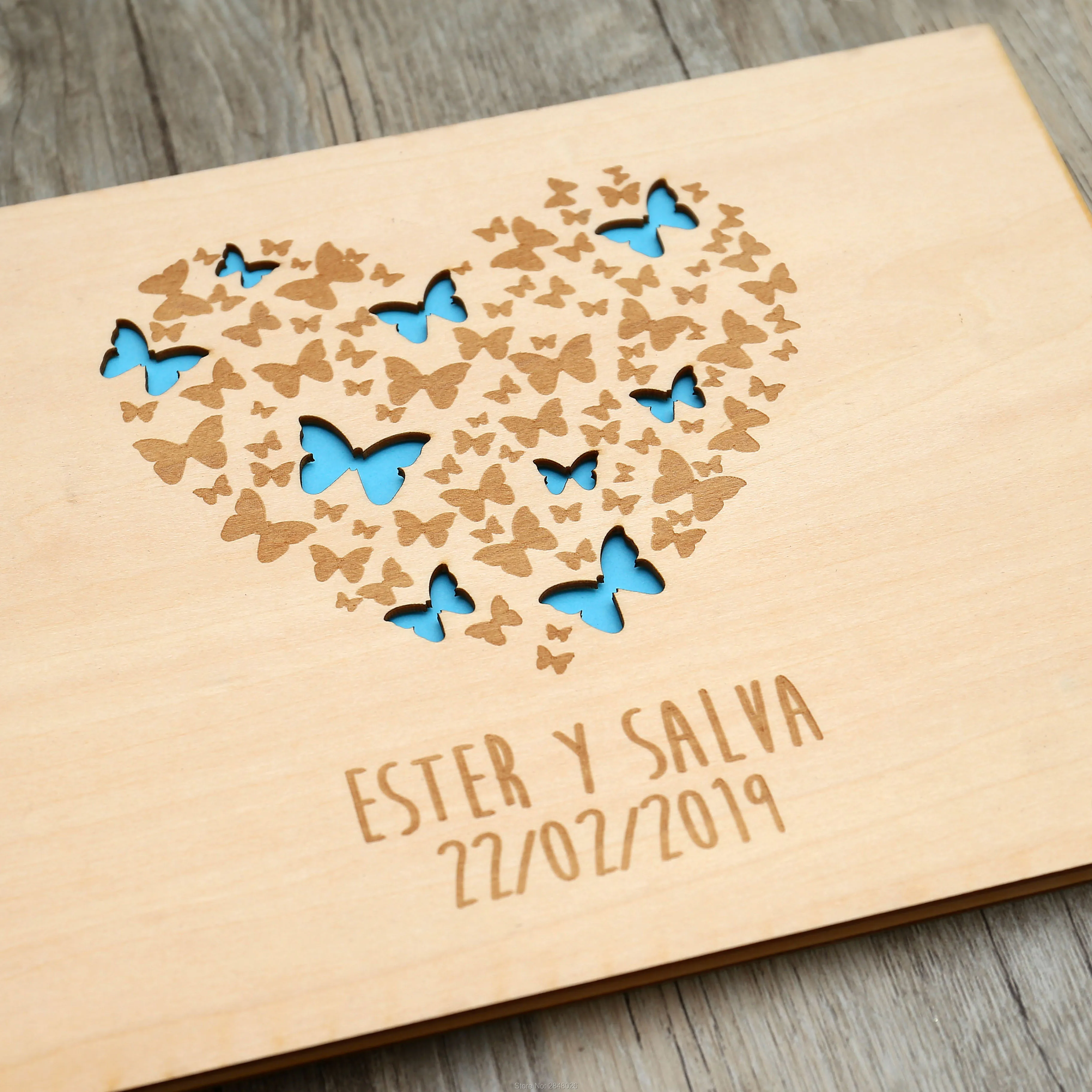 Rustic engraved  Heart  weddin - Custom Photo Book のレビューと価格